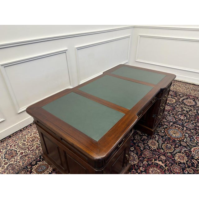 English Partner Desk in Teak For Sale - Image 16 of 18