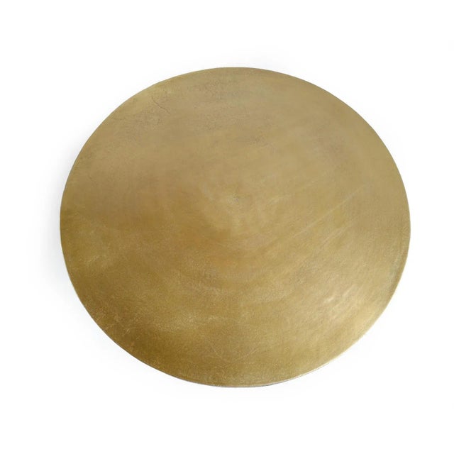 Contemporary Belina Brass Finish Bistro Table For Sale - Image 3 of 6