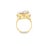 Contemporary Mid-Century 14k Yellow Gold Flower Cameo Ring, Size 6.25 For Sale - Image 3 of 4