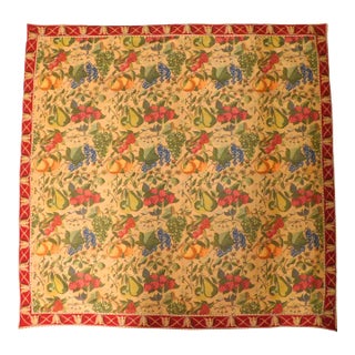 Vintage French Machine Made Tapestry. 4'9'x 4'8" For Sale