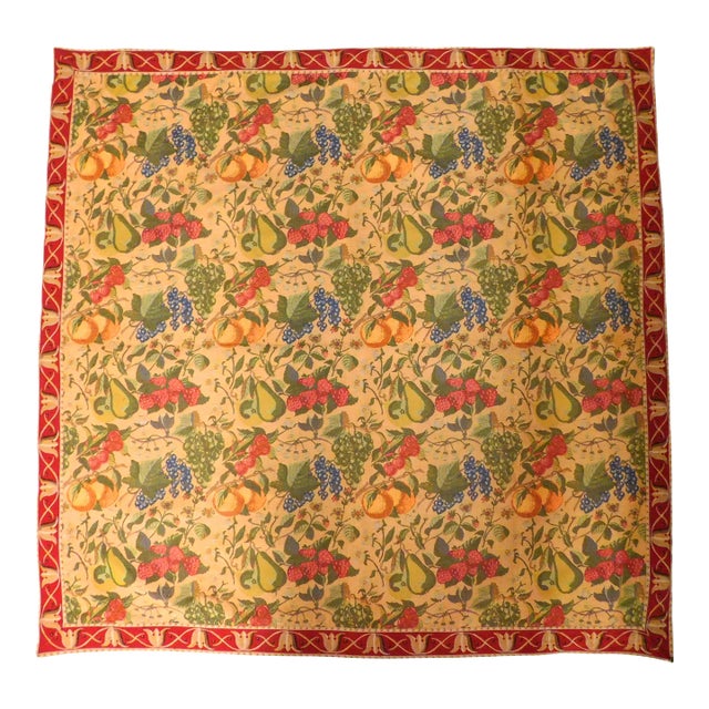 Vintage French Machine Made Tapestry. 4'9'x 4'8" For Sale