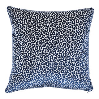 Schumacher X Timothy Corrigan Madeleine 20" Pillow in Midnight For Sale