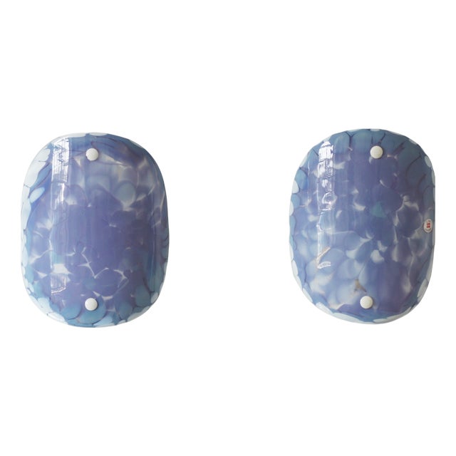 Scandinavian Glass Wall Lamps from El Light, Set of 2 For Sale