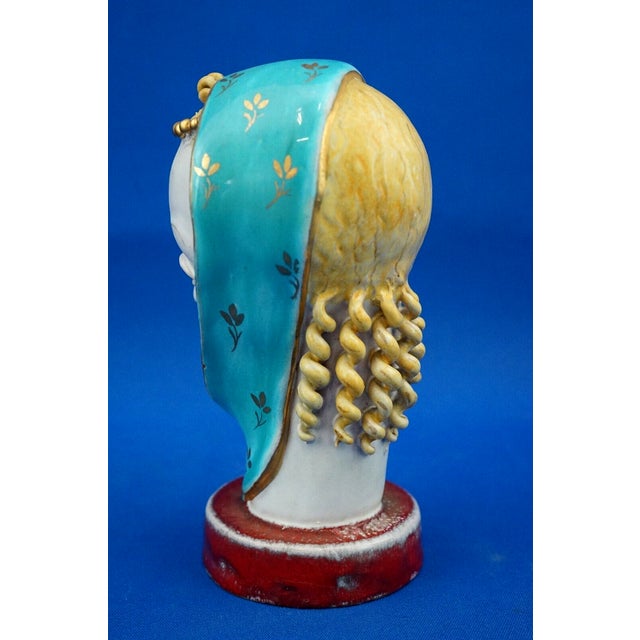 Majolica Ceramic Bust Sculpture of Madonna by Eugenio Pattarino, Italy, 1920s-1940s For Sale - Image 6 of 18