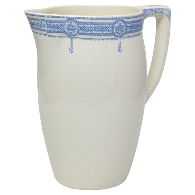 20th Century Belgian Blue Chinoiserie Ceramic Pitcher For Sale - Image 15 of 18