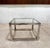 French Cube-Shaped Chrome Side Table with Glass Top and Brass Details from Maison Charles, 1970s For Sale - Image 17 of 17