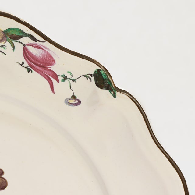 Set of 4 Antique Strasbourg French Faience Floral Plates For Sale - Image 15 of 18