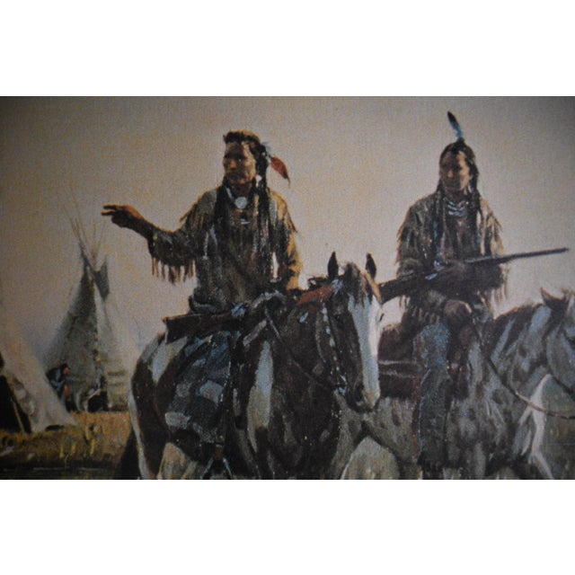 Native American 1970s Duane Bryers “The Hunters” Signed Limited Edition Print 52/300 For Sale - Image 3 of 8