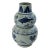 Chinese Blue and White Double Gourd Porcelain Vase With Scholar Fish Motif, Vintage 11.25" For Sale