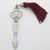 Vintage Italian Silver 800 Bookmark with Red Tassel by Nicchi, Arezzo, 1980s For Sale - Image 3 of 12