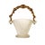 French Art Deco Frosted Glass and Gilt Bronze Basket from Etling Paris, 1930s For Sale - Image 3 of 8