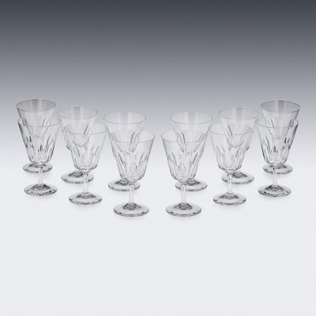 Mid-Century Modern Drinking Glasses by Baccarat, France, 1960, Set of 36 For Sale - Image 3 of 18