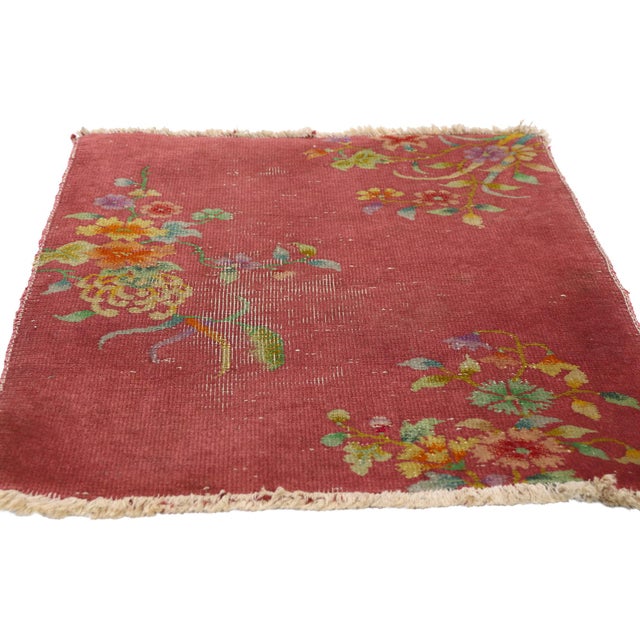 Art Deco Antique Chinese Art Deco Rug, 01'11 X 02'09 For Sale - Image 3 of 10