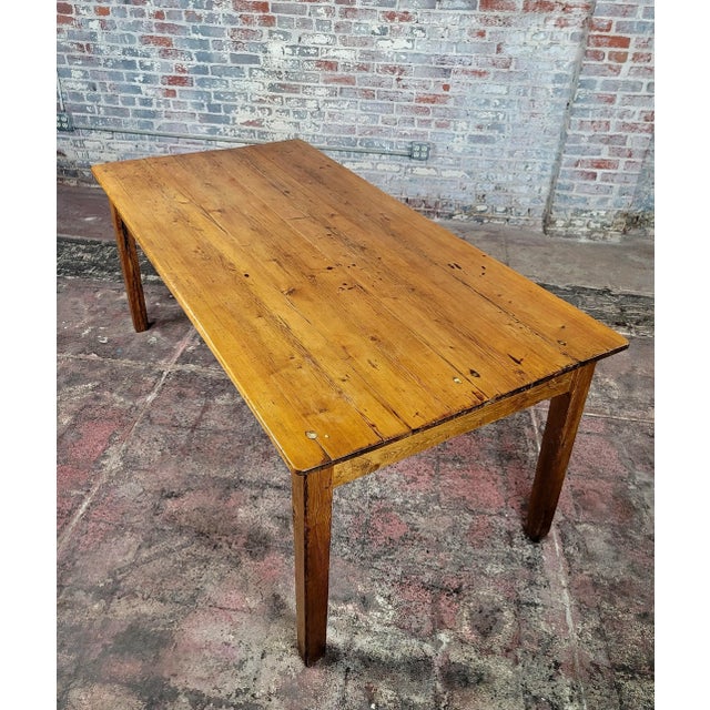 19th Century French Farm Dining Table For Sale - Image 4 of 13