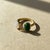 Toi Et Moi Gemstone Ring: White Opal and Black Opal, Size 7.5 For Sale - Image 9 of 9