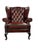 English Chesterfield Wingback Chair with Ottoman, Set of 2 For Sale - Image 3 of 7