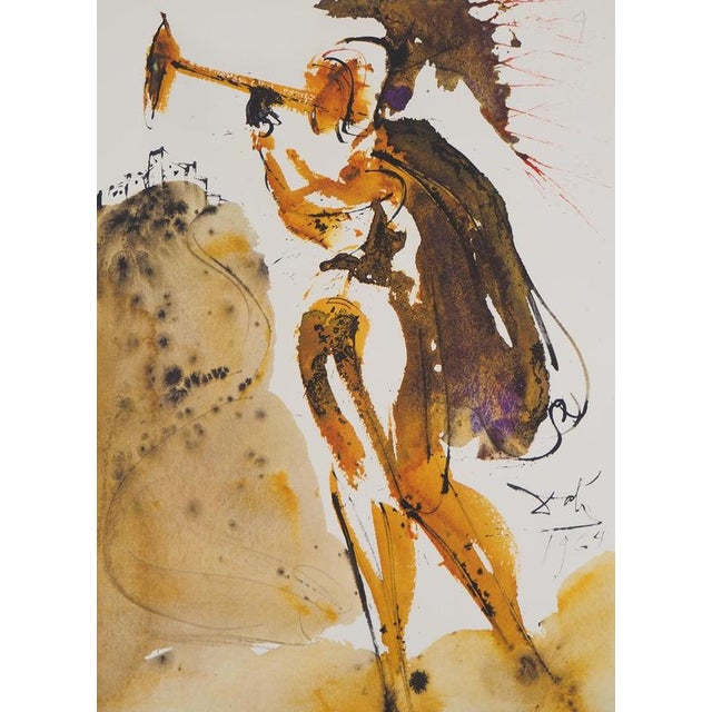 Salvador DALI (1904-1989) Biblia Sacra: The Trumpets of Zion, 1967 Color lithograph Signed in the plate On Vellum 35 x 48...