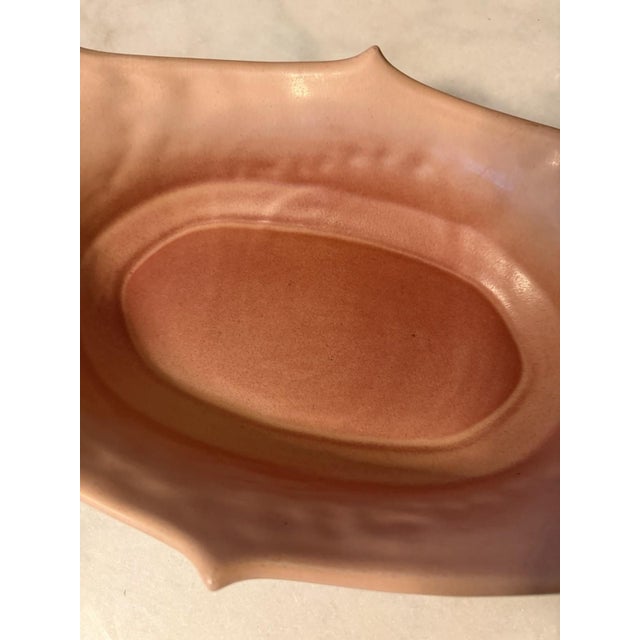 Ceramic Roseville Bleeding Heart Pink ca.1938 Vintage Art Ceramic Bowl 383-12" For Sale - Image 7 of 12