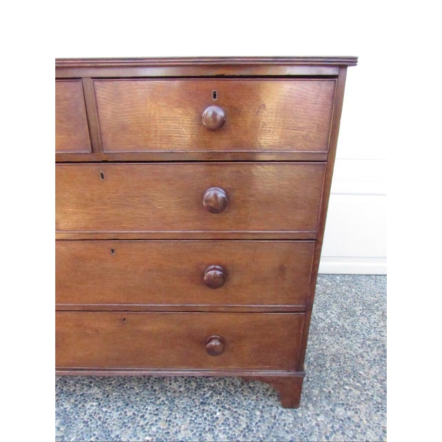 Antique English Oak Chest of Drawers For Sale - Image 12 of 18