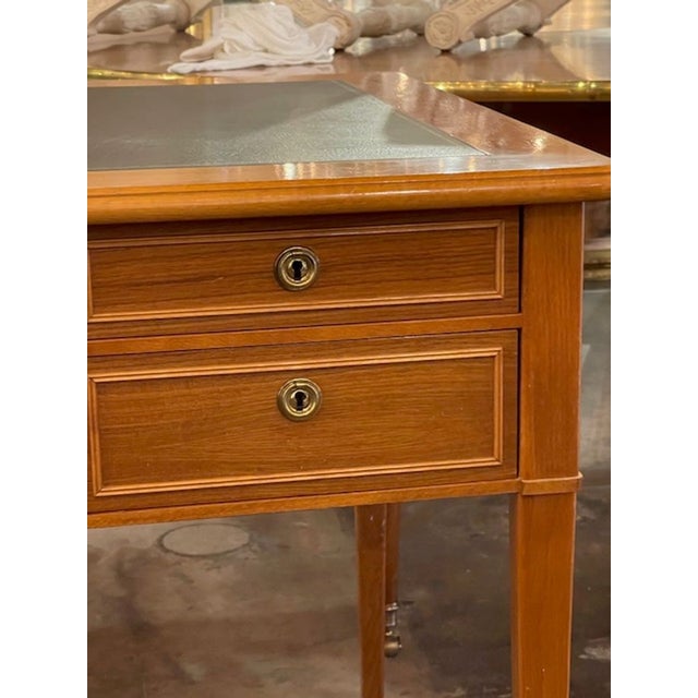 French Walnut Louis XVI Design Desk For Sale - Image 4 of 6