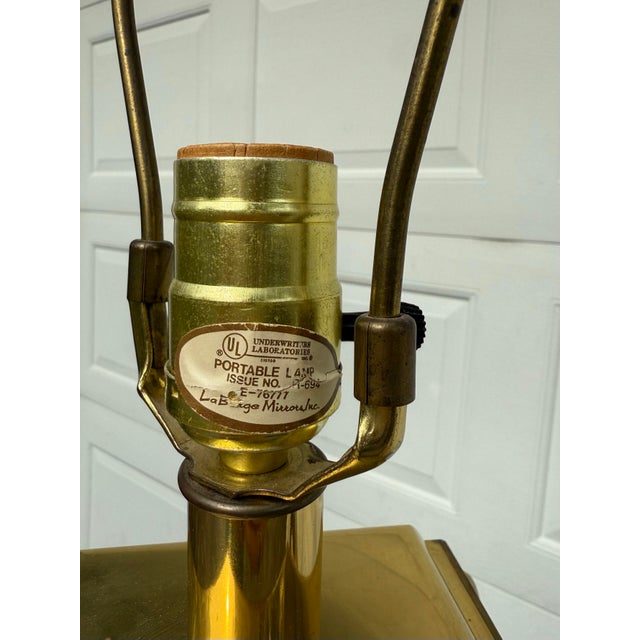 Metal La Barge Brass Table Lamp For Sale - Image 7 of 8