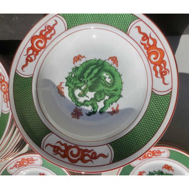 Fitz and Floyd Fitz and Floyd Service Dragon Crest -Set of 36 Pieces For Sale - Image 4 of 10
