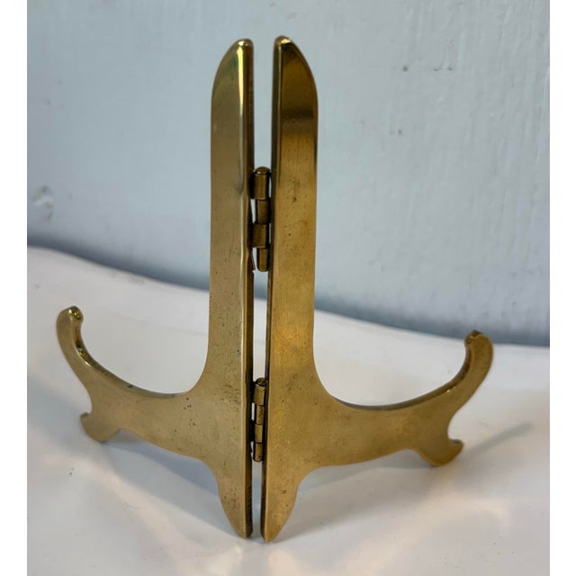 Vintage Solid Brass Petite Easel For Sale - Image 4 of 6