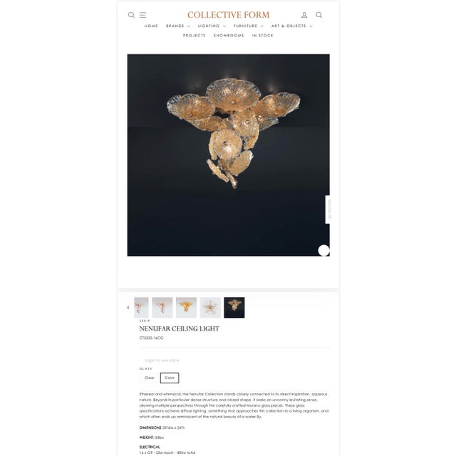 Traditional Mid 19th Century Murano Glass Chandelier Nenufar Collection For Sale - Image 3 of 7