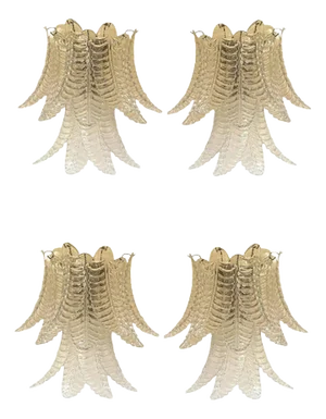 Transparent Felci Murano Style Glass Wall Sconces from Simoeng, Set of 2