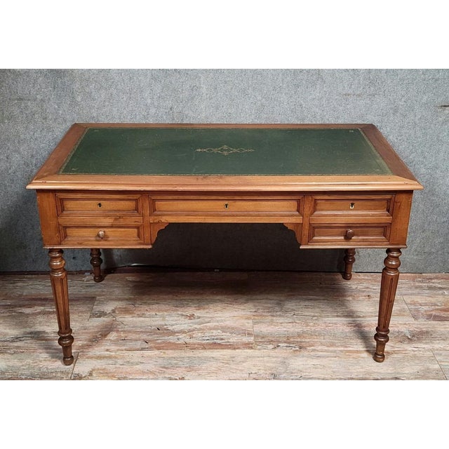 Louis Philippe Flat Desk in Walnut For Sale - Image 11 of 11