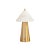 2020s Matthew Izzo Home - Farley Mini Rechargeable Brass and Faux Alabaster Table Lamp For Sale - Image 5 of 5