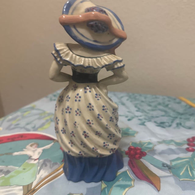 Erté Mid-Century Ceramic Arts Studio "Miss Lucindy" Porcelain Figurine For Sale - Image 4 of 12
