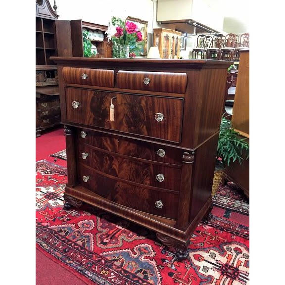 Empire Revival Mahogany Chest Of Drawers Chairish