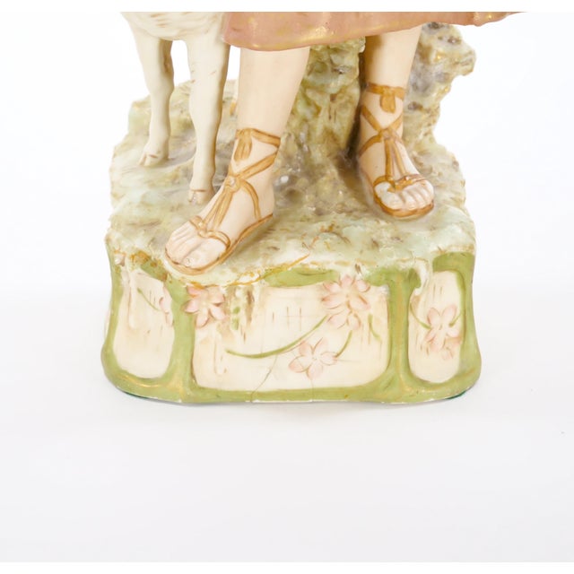 Ceramic Early 20th Century Hand Painted / Gilt Decorated Porcelain Decorative Sculpture For Sale - Image 7 of 12