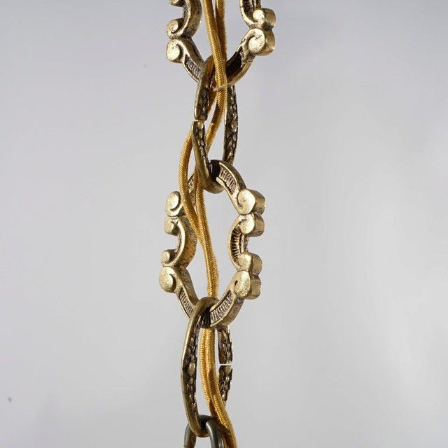 Antique French Empire Style Ebonized Bronze 12 Light Chandelier C1930 For Sale - Image 17 of 18