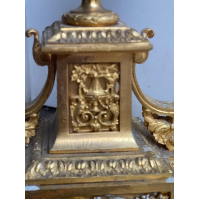 French 19th Century Gold Gilded Over Bronze Candelabras - a Pair For Sale In Boston - Image 6 of 9