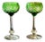 Green Massenet Crystal Hock Glasses by Saint-Louis, 1920, Set of 2 For Sale