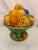 Majolica Vintage Majolica Style Fruit Stacked Lidded Bowl / Catchall For Sale - Image 4 of 11
