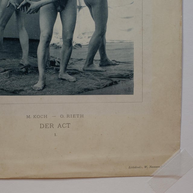 Black 19th C. Max Koch & Otto Rieth Nude Collotype Photographs c.1894 For Sale - Image 8 of 11