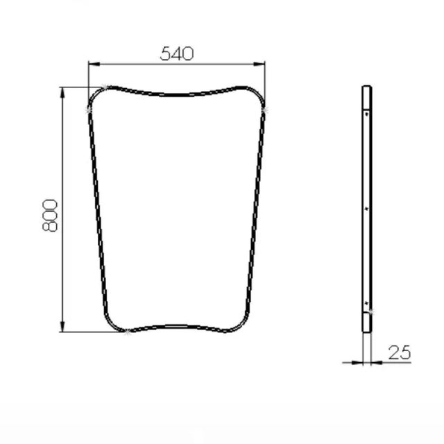 Brass Gio Ponti f.a. 33 Medium Mirror in Brass For Sale - Image 8 of 9