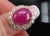 Vintage 16.31ct Ruby & 1.42ct Diamond 18k Yellow Gold Ring Size 7 For Sale - Image 15 of 18