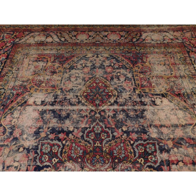 Late 19th Century 1900s Antique Persian Kerman Lavar Rug-9'x 13' For Sale - Image 5 of 13