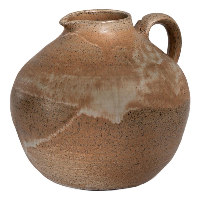 1960s Denmark Tan Ceramic Jar For Sale
