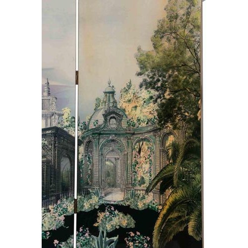 Double-Sided Folding Screen in Metal & Wood by Maison Lacroix for Roche Bobois, 1980s For Sale - Image 11 of 13