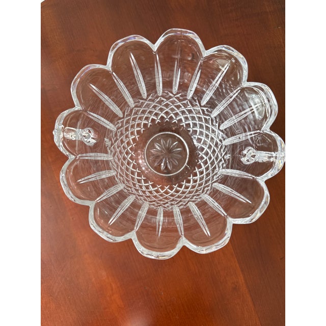 Hollywood Regency Vintage Cut Crystal Ice Bucket For Sale - Image 3 of 9