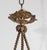 Victorian encased glass pendant. Figural detail on outside of bowl. Newly wired for one standard light bulb.