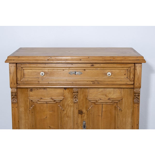 Late 19th Century Antique Waxed Stripped Pine Dresser Base Cabinet, Late 19th Century For Sale - Image 5 of 10