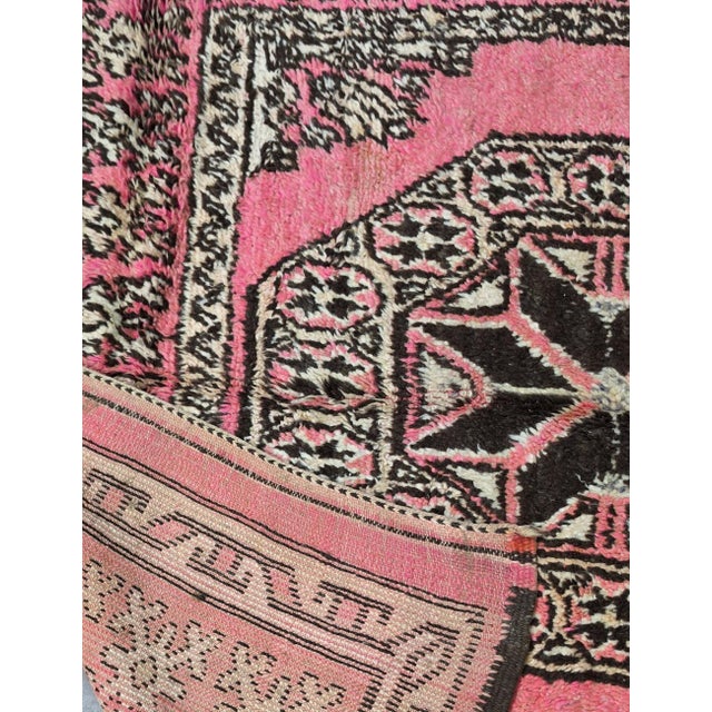Pink Moroccan Tribal Rug - 8.6 X 5.6 Ft For Sale - Image 4 of 6