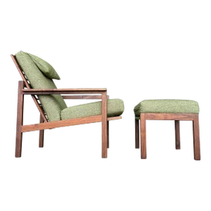 1969 Studio Made Arden Riddle Lounge Chair and Ottoman