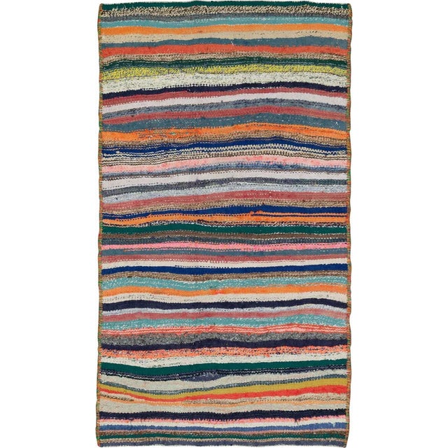 Vintage Persian Flatweave Kilim Rug – Size: 3' 10" X 6' 9" For Sale - Image 4 of 4